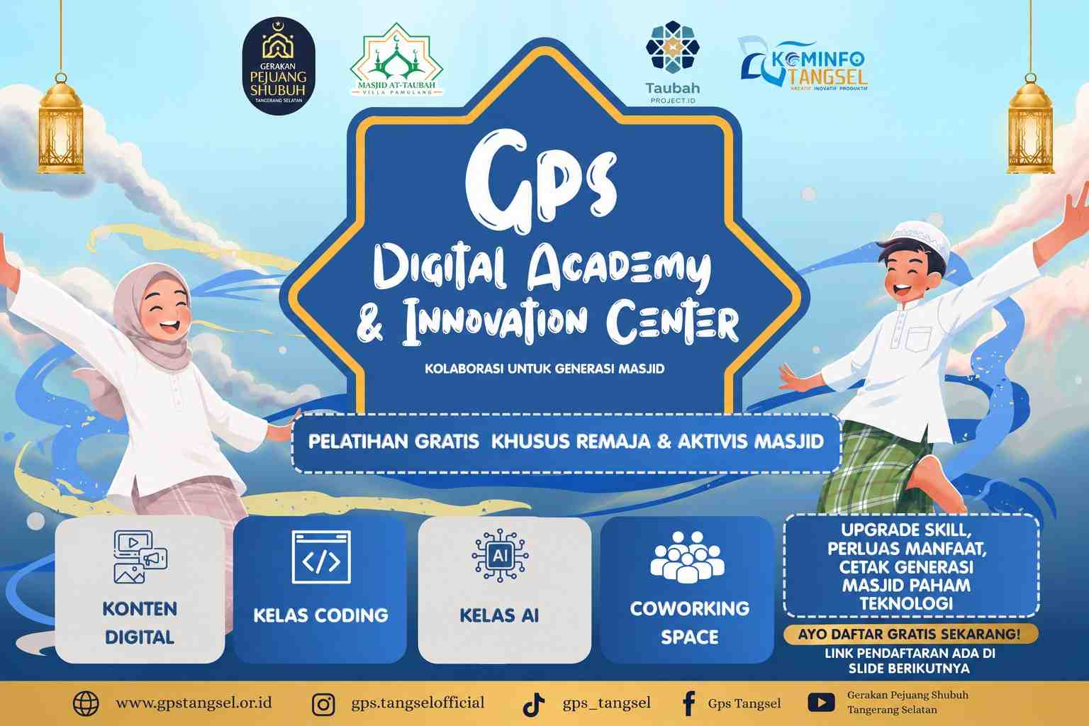 Kolaborasi GPS Tangsel – Diskominfo Hadirkan Pelatihan Digital Gratis untuk Aktivis Masjid